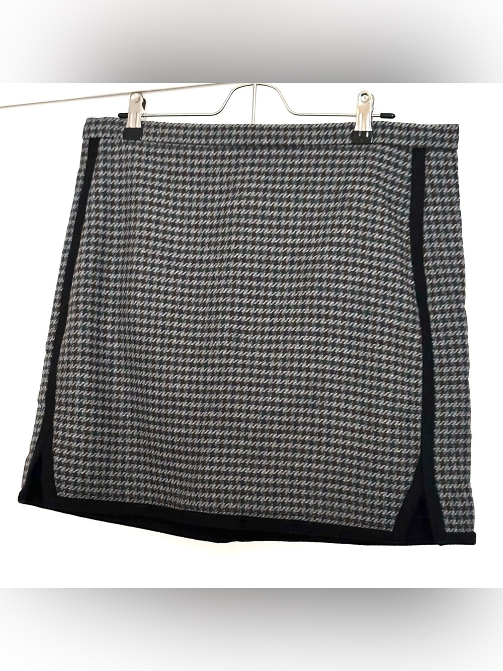 J.Crew Black & White Houndstooth Mini Skirt Size 10